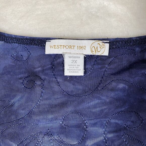 Westport 1962 Women's Plus Sz 2X Top Studded Y2K WhimsiGoth Stretch FairyGrunge - Picture 3 of 7